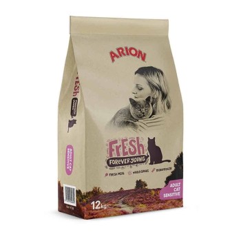 Arion Fresh Cat Sensitive, sucha karma dla wrażliwych kotów, 12 kg