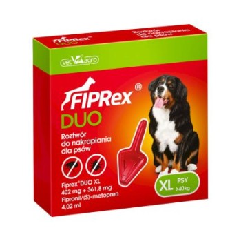 VetAgro Fiprex Duo XL Pies powyżej 40 kg, krople na pchły i kleszcze, 1 pipeta