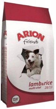 Arion Friends Lamb & Rice 28/13, sucha karma dla wrażliwych aktywnych psów, 15 kg