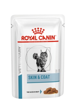 Royal Canin VHN Cat Skin & Coat, saszetki dla kota wspierające skórę i sierść, 12 x 85 g