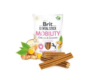 Brit Dental Stick Mobility, półwilgotna przekąska dla psów na stawy, 251 g (7 sztuk)