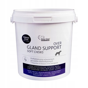 Over Gland Support, żujki dla psa z problemami gruczołów okołodbytowych, 150 g