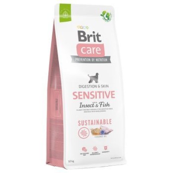 Brit Dog Sustainable Sensitive Insect Fish, sucha karma dla psa alergika, 12 kg