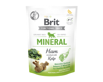 Brit Functional Snack Mineral Ham Puppy, przysmak dla psów z minerałami, 150 g