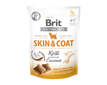 Brit Dog Functional Snack Skin & Coat, zdrowa skóra i sierść, przysmak dla psa, 150 g
