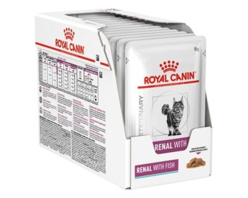 Royal Canin Veterinary Diet Feline Renal Fish, saszetka dla kotów na nerki, 12 x 85g