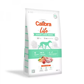 Calibra Dog Life Junior Large Breed, sucha karma dla młodych psów ras dużych, 2,5 kg