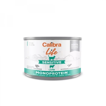 Calibra Cat Life Sensitive Lamb, karma dla kotów z wrażliwym układem pokarmowym, 200 g
