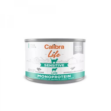 Calibra Cat Life Sensitive Lamb, karma dla kotów z wrażliwym układem pokarmowym, 200 g