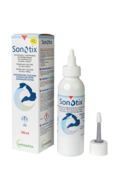 Vetoquinol Sonotix, płyn do czyszczenia uszu u psów i kotów, 120 ml