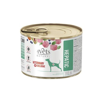 4Vets Natural Dog Hepatic, mokra karma dla psów z chorobami wątroby, 185 g