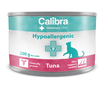 Calibra VD Cat Hypoallergenic Tuna, mokra karma dla kota z nietolerancją pokarmową, puszka 200 g