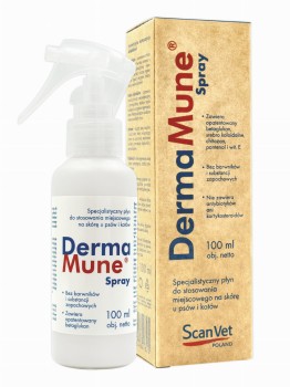Scanvet DermaMune, spray na zmiany skórne dla psów i kotów, 100 ml