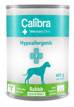 Calibra VD Dog Hypoallergenic Rabbit & Insect, mokra karma dla psów alergików, 400g