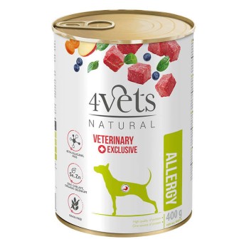 4Vets Natural Dog Allergy, mokra karma dla psów alergików, 400g