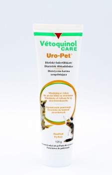 Vetoquinol Uro-pet, pasta zapobiegająca kamieniom moczowym u psów i kotów, 120g