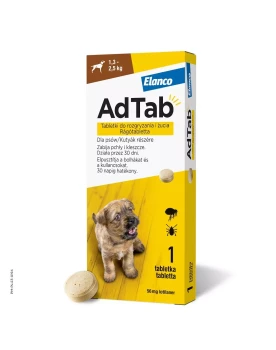 Elanco AdTab, tabletka na pchły i kleszcze dla psów o wadze 1,3 - 2,5 kg