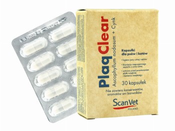 ScanVet PlaqClear, kapsułki redukujące kamień nazębny, 30 kapsułek