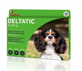 Livisto Deltatic, obroża przeciwko kleszczom dla bardzo małych psów, 35 cm