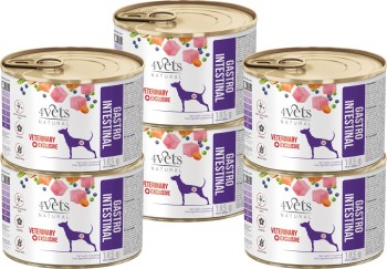4Vets Natural Dog Gastro Intestinal, mokra karma dla psów z zaburzeniami trawienia, 6 x 185g