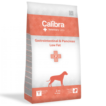  Calibra VD Dog Gastrointestinal & Pancreas Low Fat , dla psów z niewydolnością trzustki- zawiera 8 % tłuszczu, 2kg