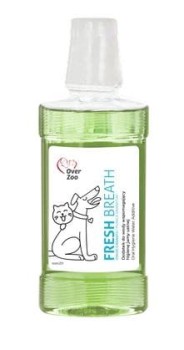 Over Zoo Fresh Breath, preparat do higieny jamy ustnej dla psa i kota, neutralizuje zapach, zapobiega kamieniowi, 250 ml