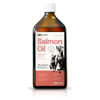 Lab V, Salmon Oil, Olej z Łososia, dla psów i kotów, 500 ml