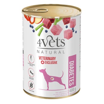 4Vets Natural Dog Diabetes, mokra karma dla psów z cukrzycą, 400g