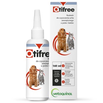 Vetoquinol Otifree,  preparat do czyszczenia uszu, 160 ml