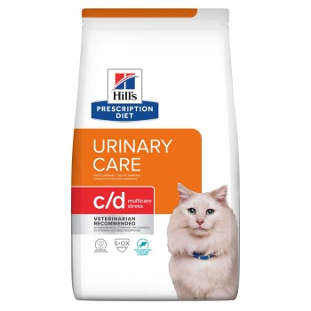 Hill's Prescription Diet c/d Multicare Stress Fish , karma dietetyczna dla kotów wspierająca zdrowie pęcherza i redukcję kamieni moczowych, 1,5 kg