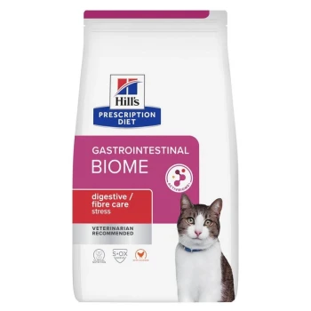 Hill's Prescription Diet Gastrointestinal Biome Stress, karma dietetyczna dla kotów wspierająca zdrowie układu pokarmowego i mikrobiom jelitowy 1,5 kg