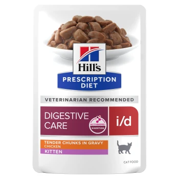 Hill’s Prescription Diet i/d Digestive Care Kitten z kurczakiem – saszetki  dla kociąt 12 x 85 g