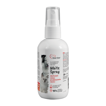 Over White Spray 100 ml – płyn do usuwania zażółceń i zabrudzeń z sierści zwierząt