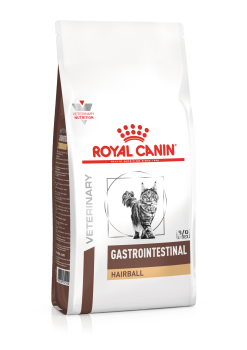 Royal Canin Feline Veterinary Gastrointestinal Hairball 2 kg, karma sucha dla kotów dorosłych, zaburzenia żołądkowo-jelitowe, eliminacja kul włosowych