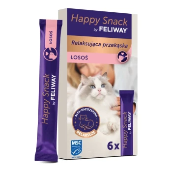 FELIWAY Happy Snack Łosoś 6x15 g – relaksująca przekąska dla kota
