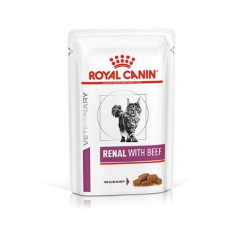Royal Canin Veterinary Diet Feline Renal Beef, saszetki dla kotów z chorymi nerkami,  12 x 85 g