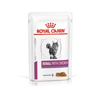 Royal Canin Veterinary Diet Feline Renal Chicken, mokra karma dla kota z problemami nerkowymi, 12 x 85 g