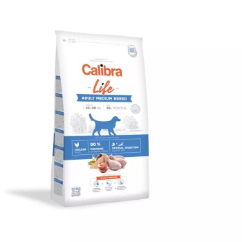 Calibra Dog Life Adult Medium Breed, sucha karma dla dorosłych psów ras średnich, 12 kg