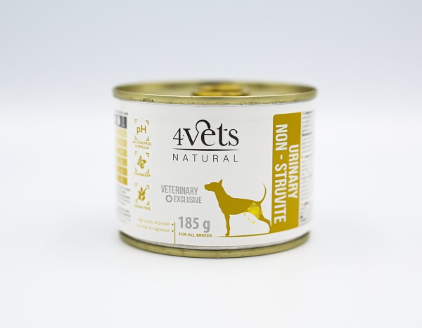 4Vets Natural Dog Urinary Non-Struvite 185 g puszka — mokra karma dla psa na kamienie w pęcherzu