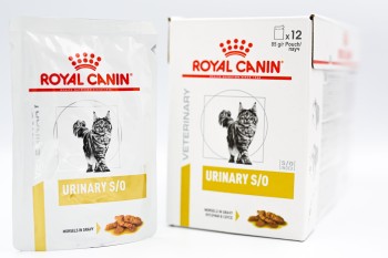 Royal Canin Veterinary Diet Feline Urinary, kawałki w sosie dla kota z problemami urologicznymi, 12 x 85 g