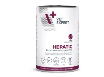 VetExpert 4T Veterinary Diet Hepatic Dog, karma w puszce dla psa z chorobami wątroby, 6 x 400 g