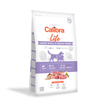 Calibra Life Junior Small & Medium Breed, sucha karma dla młodszych psów ras małych i średnich, 2,5 kg