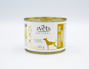 4Vets Natural Dog Urinary Non-Struvite. mokra karma dla psów z kamieniami w pęcherzu, 6 x 185g