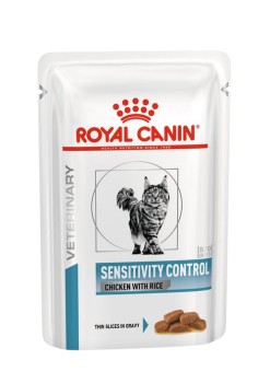 Royal Canin VHN Cat Sensitivity Chicken with Rice, saszetki dla wrażliwych kotów, 12 x 85 g