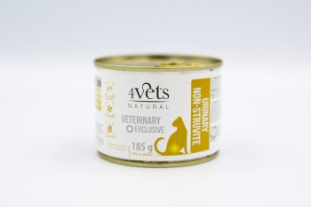 4Vets Natural cat urinary non-struvite, mokra karma dla kotów z problemami urologicznymi, 6 x 185g