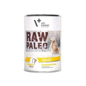 VetExpert Raw Paleo Adult Turkey, mokra karma dla dorosłych psów, 6 x 400 g