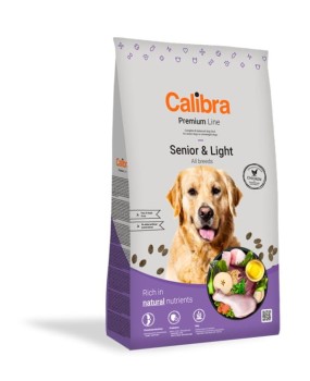 Calibra Dog Premium Senior & Light, sucha karma dla psów seniorów, 12 kg