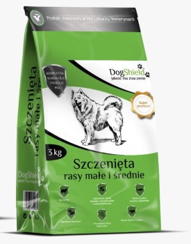 Dogshield Szczenięta rasy małe i średnie, sucha karma, 3 kg