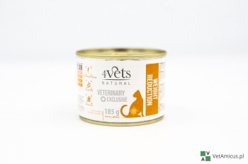 4Vets Natural Weight Reduction Cat, mokra karma dla kotów z nadwagą, 185g