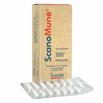 ScanVet ScanoMune, immunostymulator dla psów i kotów, 30 kapsułek